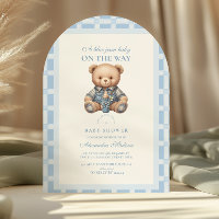 Niedlich Denim Teddy Bear Babydusche
