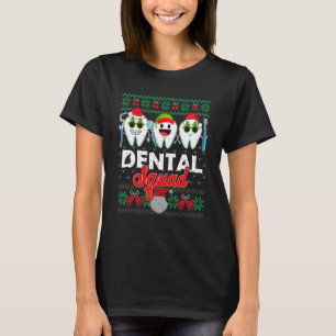 Niedlich Dental Squad Xmas Santa Reindeer Ugly Chr T-Shirt