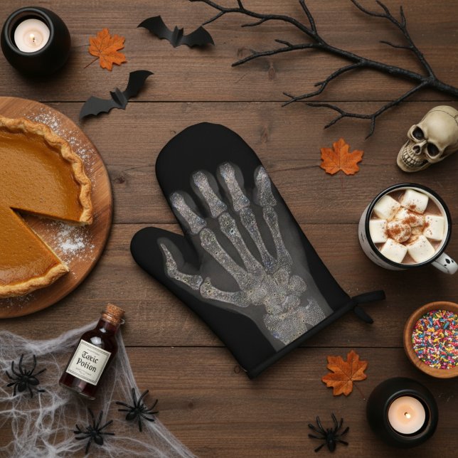 Niedlich Diamond Skeleton Hand Oven Mitt Ofenhandschuh (Cute Diamond Skeleton Hand Oven Mitt)