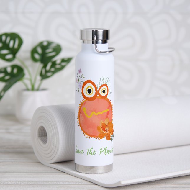 Niedlich die Flasche Wasser retten (Yoga)