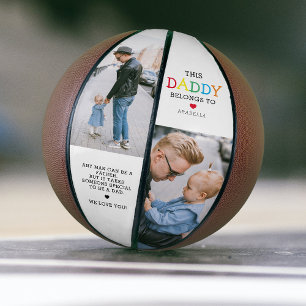 Niedlich "Dieser Papa gehört zu" Fotocollage Basketball