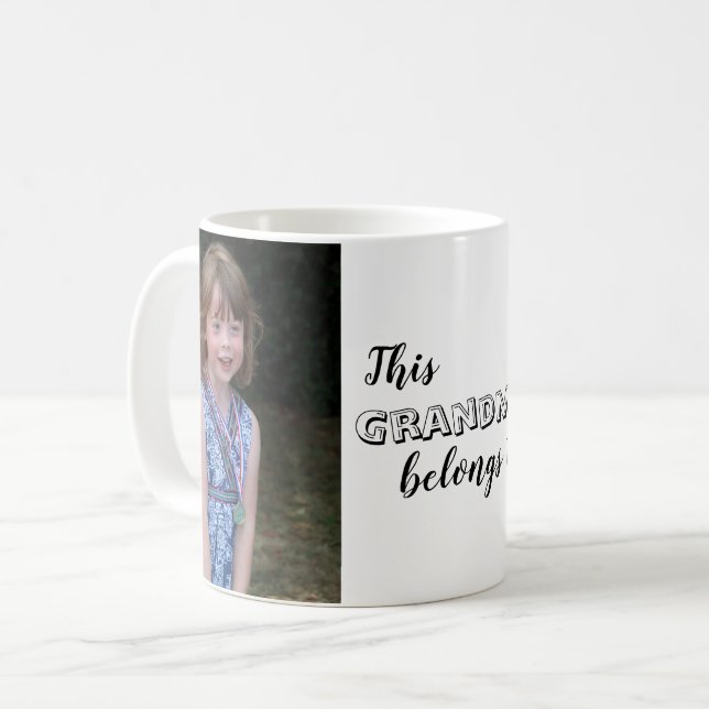 Niedlich dieses Oma gehört dem benutzerdefinierten Kaffeetasse (Vorderseite Links)