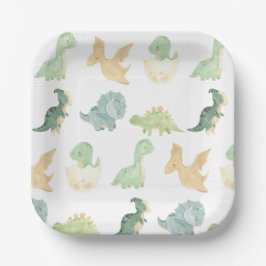 Niedlich Dino Birthday Pappteller