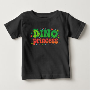 Niedlich Dino Princess Cartoon Adorable Dinosaur Baby T-shirt