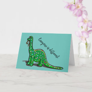 Niedlich Dinosaur Aqua Blue Grußkarte Karte