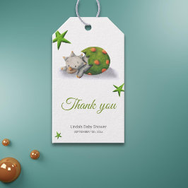 Niedlich Dinosaur Babydusche Danke Geschenkanhänger