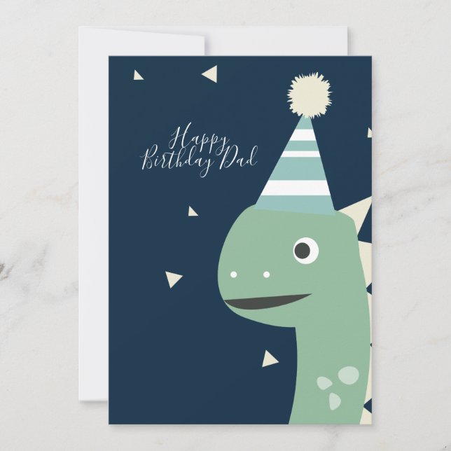 Niedlich Dinosaur Birthday Hat Confetti Blue (Vorderseite)