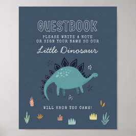 Niedlich Dinosaur Guestbook-Zeichen Poster