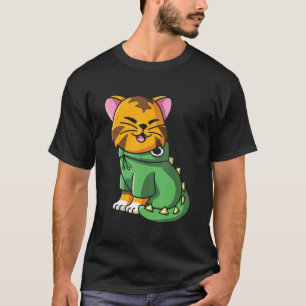 Niedlich Dinosaur Katze Kostüm Girls Boy Girl Kind T-Shirt
