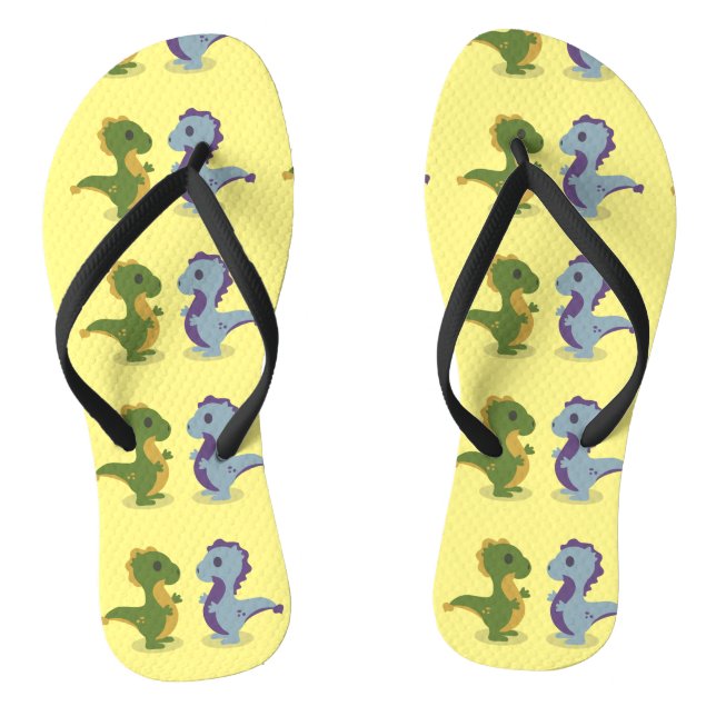 Niedlich Dinosaur Pair Thunder_Cove Flip Flops (Fußbett)