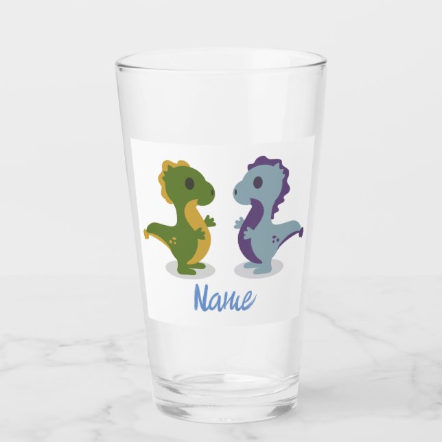 Niedlich Dinosaur Pair Thunder_Cove Glas (Vorderseite)