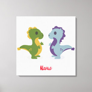 Niedlich Dinosaur Pair Thunder_Cove Leinwanddruck