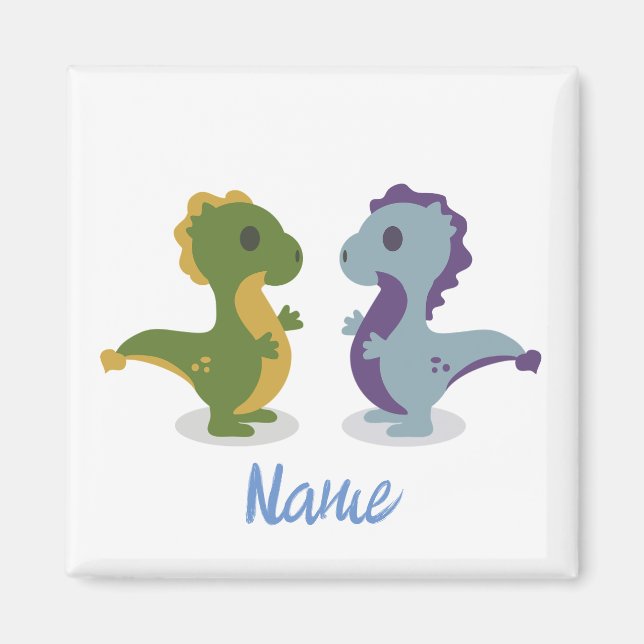 Niedlich Dinosaur Pair Thunder_Cove Magnet (Vorne)