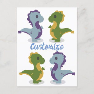 Niedlich Dinosaur Pair Thunder_Cove Postkarte