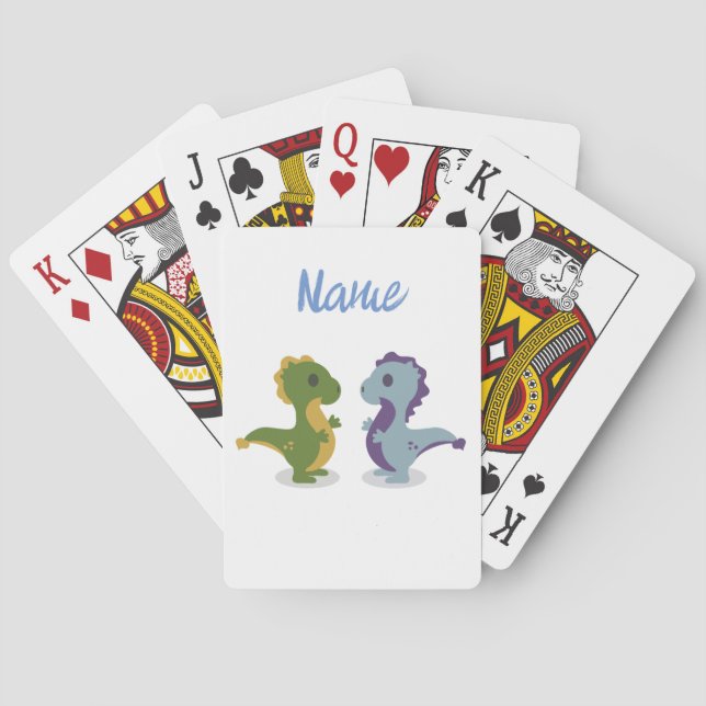 Niedlich Dinosaur Pair Thunder_Cove Spielkarten (Rückseite)