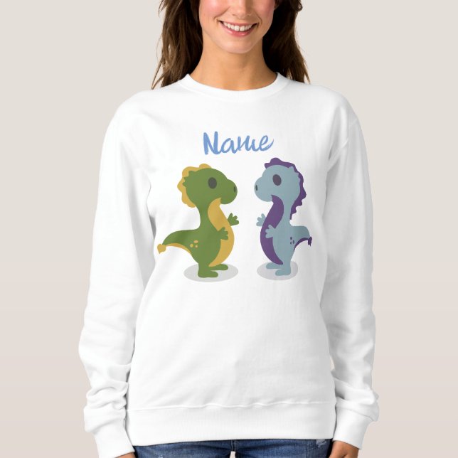 Niedlich Dinosaur Pair Thunder_Cove Sweatshirt (Vorderseite)