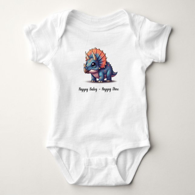 Niedlich Dinosaurier Baby Strampler (Vorderseite)
