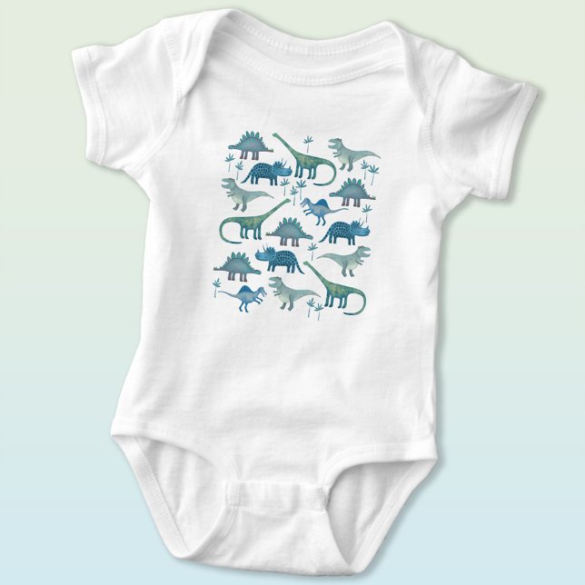 Niedlich Dinosaurier Baby Strampler (Fun dinosaur  baby bodysuit)
