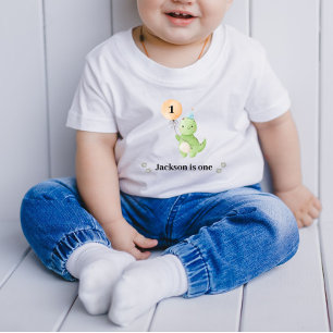 Niedlich Dinosaurier Geburtstag Baby T-shirt