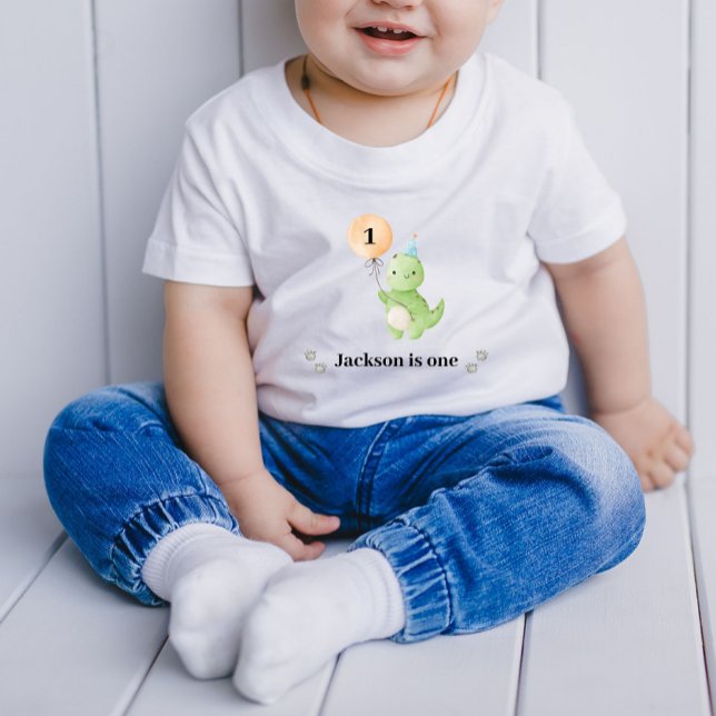 Niedlich Dinosaurier Geburtstag Baby T-shirt (Cute Dino T Shirt for kids Birthday)