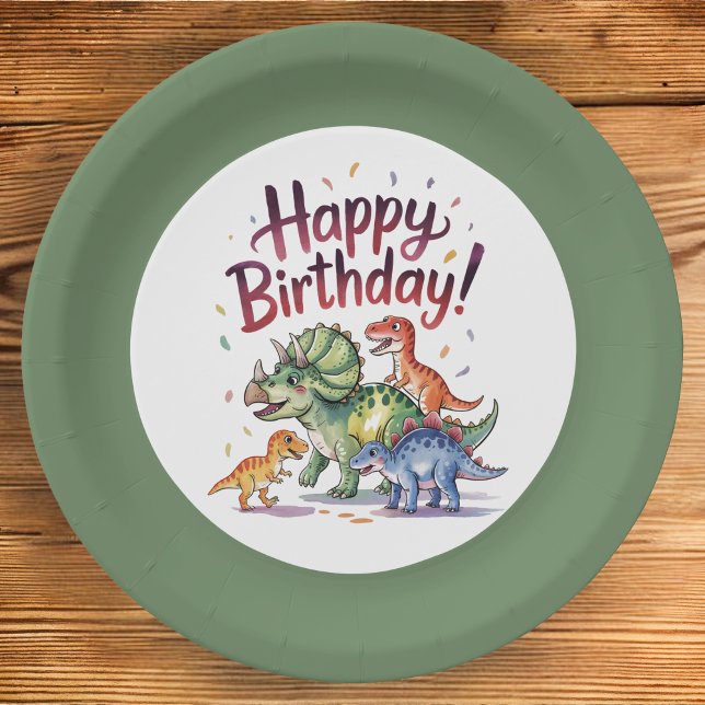 Niedlich Dinosaurier Geburtstag Pappteller (Von Creator hochgeladen)