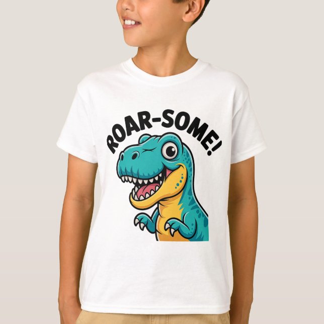 Niedlich Dinosaurier Kinder T - Shirt (Vorderseite)