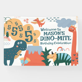 Niedlich Dinosaurier Kindergeburtstag Party Banner