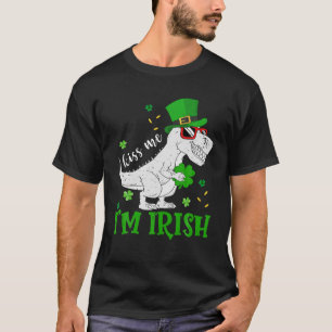 Niedlich Dinosaurier Kiss Me Ich bin irische Kinde T-Shirt