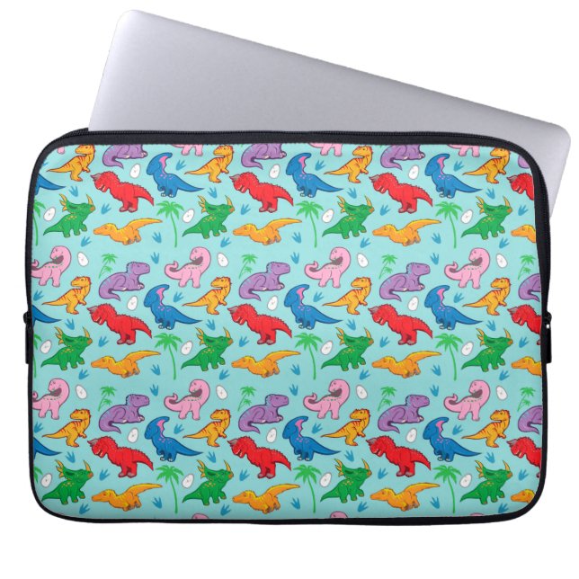 Niedlich Dinosaurier Muster Laptopschutzhülle (Vorderseite)