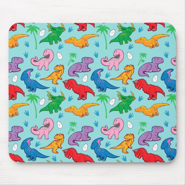 Niedlich Dinosaurier Muster Mousepad (Vorne)
