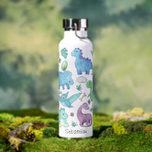 Niedlich Dinosaurier Muster Personalisiert Kids