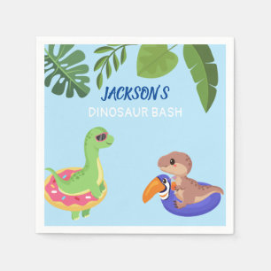 Niedlich Dinosaurier Pool Party Jungle Thema Serviette