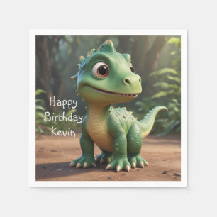 Niedlich Dinosaurier Serviette