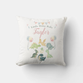 Niedlich Dinosaurier Watercolor Personalisiert Bab Kissen