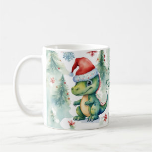 Niedlich Dinosaurier Weihnachten Kaffeetasse