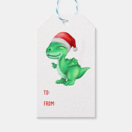 Niedlich Dinosaurier Weihnachtsmannmütze Kinder Gr Geschenkanhänger