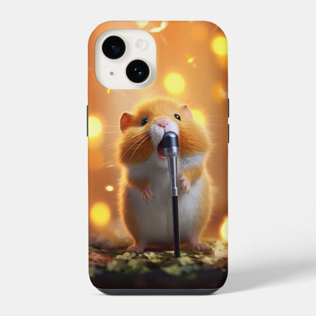 Niedlich Diva Hamster iPhone 14 Hülle (Rückseite)
