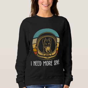 Niedlich Doberman Astronaut Funny Doberman Angepas Sweatshirt