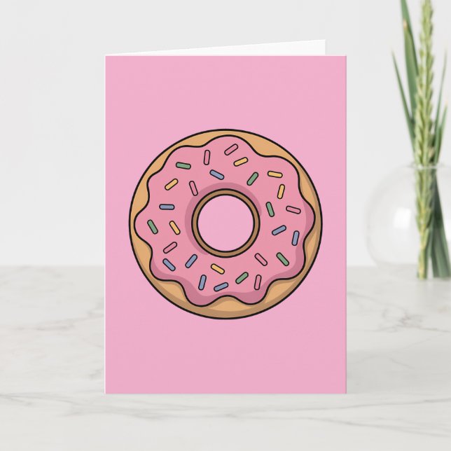 Niedlich Donut | Kinder Karte (Vorderseite)