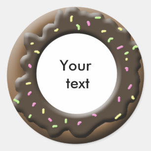 Niedlich Donut Runder Aufkleber
