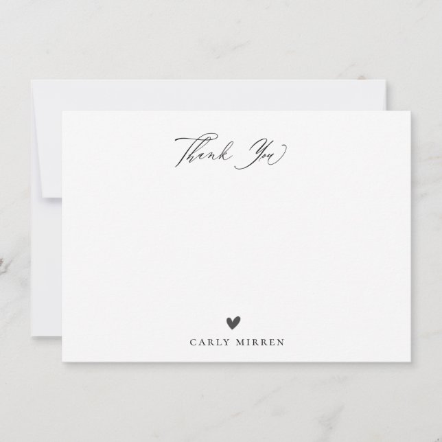 Niedlich Doodle Heart Pattern Vielen Dank für Ihr  Mitteilungskarte (Vorderseite)