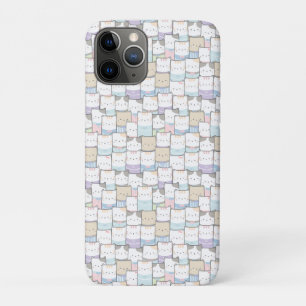 Niedlich Doodle Kitten Faces Pattern Case-Mate iPhone Hülle
