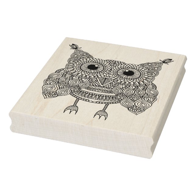 Niedlich Doodle Owl Gummistempel (Stempel)