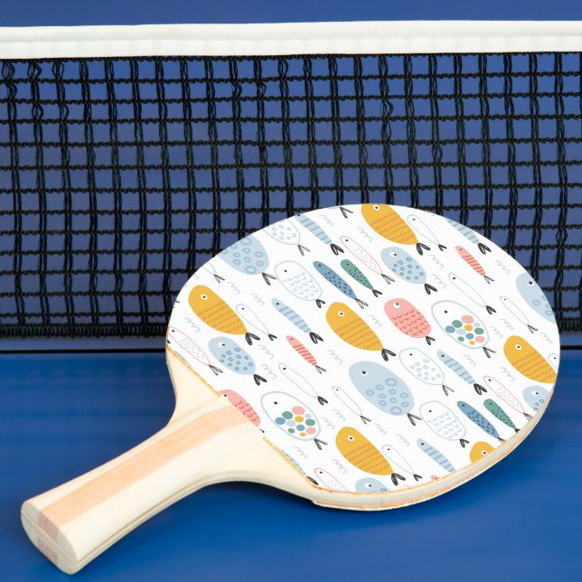 Niedlich Doodle School of Fish Pattern Tischtennis Schläger (InSitu)