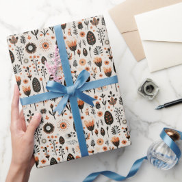 Niedlich Doodle Skandinavien Weihnachtsmuster Geschenkpapier