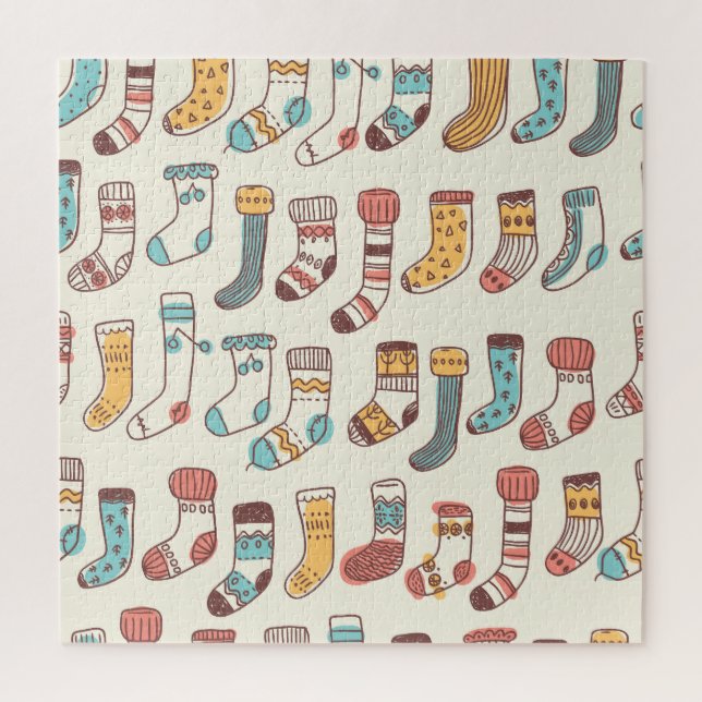 Niedlich Doodle Socken: Skandinavische Einfachheit (Vertikal)