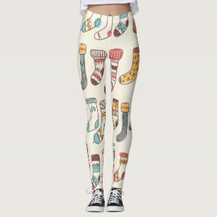 Niedlich Doodle Socken: Skandinavische Einfachheit Leggings