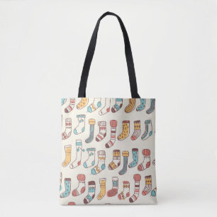 Niedlich Doodle Socken: Skandinavische Einfachheit Tasche