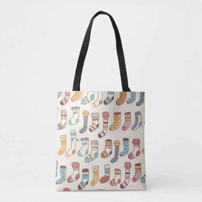 Niedlich Doodle Socken: Skandinavische Einfachheit Tasche (Vorderseite)