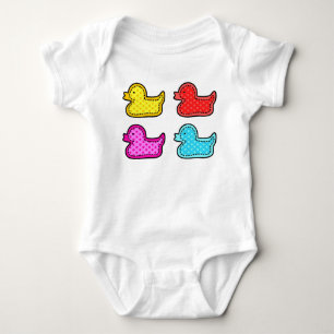 Niedlich Dotty Colorful Ducks Baby Strampler